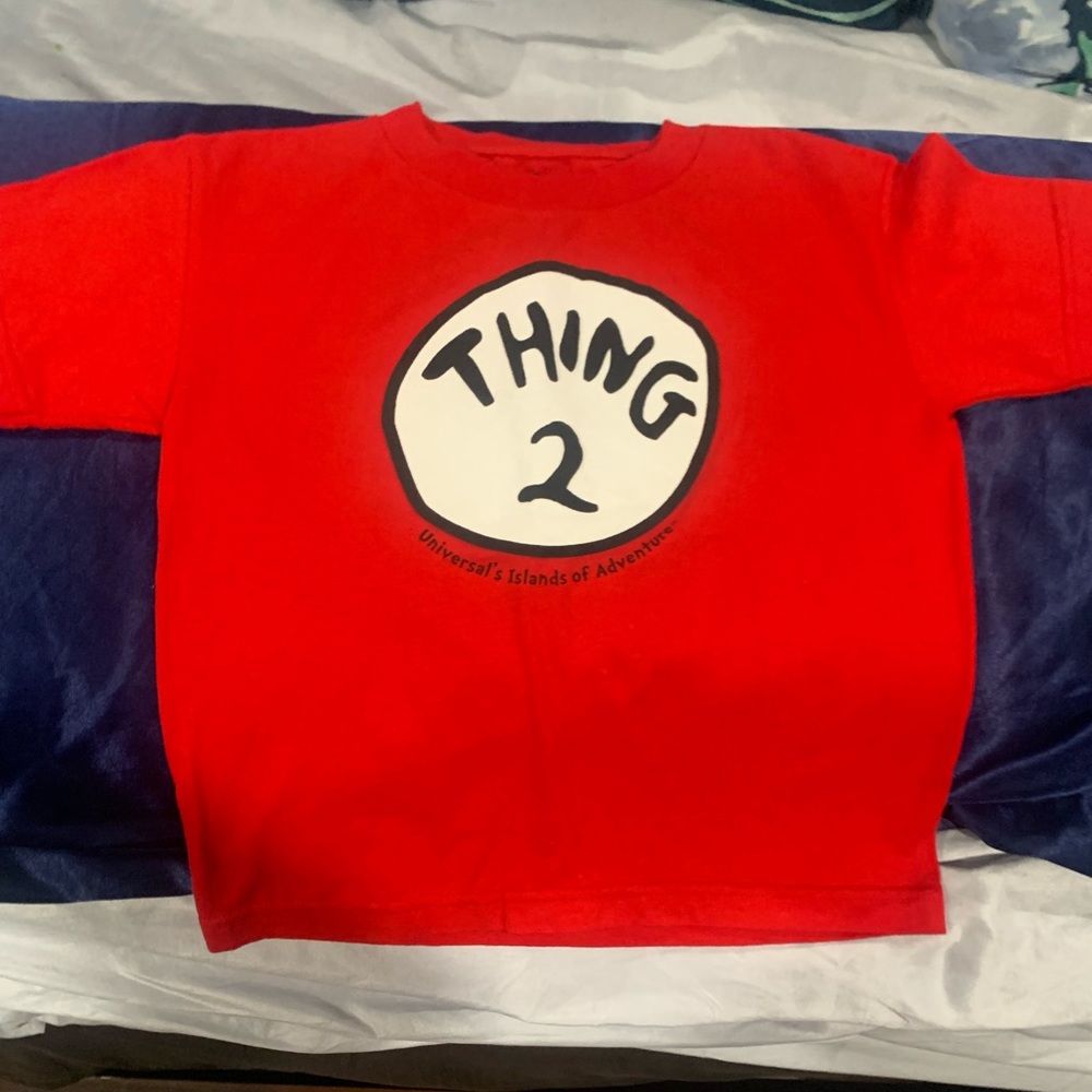 Thing 2 Cat in the hat dr Seuss t-shirt 5/6t child small